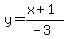 y=%28%2Bx%2B1%29%2F%28-3%29