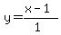 y=%28%2Bx-1%29%2F%281%29
