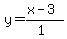 y=%28%2Bx-3%29%2F%281%29