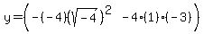 y=%28-%28-4%29%5C%28sqrt%28-4%29%29%5E%282%29-4%281%29%28-3%29%29%29%2F%282%281%29%29