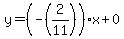 y=%28-%282%2F11%29%29x%2B0
