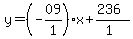 y=%28-09%2F1%29x%2B%28236%29%2F%281%29