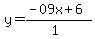 y=%28-09x%2B6%29%2F%281%29
