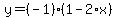 y=%28-1%29%281-2%2Ax%29