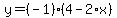 y=%28-1%29%284-2%2Ax%29