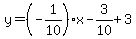 y=%28-1%2F10%29x-3%2F10%2B3