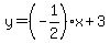 y=%28-1%2F2%29%2Ax%2B3