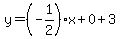 y=%28-1%2F2%29x%2B0%2B3