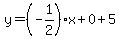 y=%28-1%2F2%29x%2B0%2B5