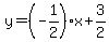 y=%28-1%2F2%29x%2B3%2F2