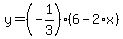 y=%28-1%2F3%29%286-2%2Ax%29