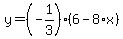 y=%28-1%2F3%29%286-8%2Ax%29