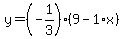 y=%28-1%2F3%29%289-1%2Ax%29