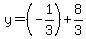 y=%28-1%2F3%29%2B8%2F3