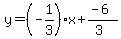y=%28-1%2F3%29x%2B%28-6%29%2F%283%29