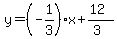 y=%28-1%2F3%29x%2B%2812%29%2F%283%29