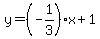 y=%28-1%2F3%29x%2B1