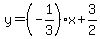 y=%28-1%2F3%29x%2B3%2F2