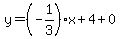 y=%28-1%2F3%29x%2B4%2B0