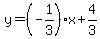 y=%28-1%2F3%29x%2B4%2F3
