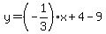 y=%28-1%2F3%29x%2B4-9