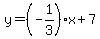 y=%28-1%2F3%29x%2B7