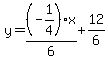 y=%28-1%2F4%29x%2F6%2B12%2F6