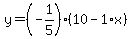 y=%28-1%2F5%29%2810-1%2Ax%29