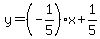 y=%28-1%2F5%29x%2B1%2F5
