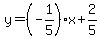 y=%28-1%2F5%29x%2B2%2F5