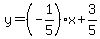 y=%28-1%2F5%29x%2B3%2F5