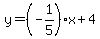 y=%28-1%2F5%29x%2B4