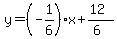 y=%28-1%2F6%29x%2B%2812%29%2F%286%29