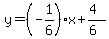 y=%28-1%2F6%29x%2B%284%29%2F%286%29