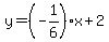 y=%28-1%2F6%29x%2B2