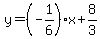 y=%28-1%2F6%29x%2B8%2F3