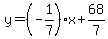 y=%28-1%2F7%29%2Ax%2B68%2F7