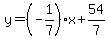 y=%28-1%2F7%29x%2B54%2F7