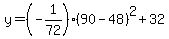 y=%28-1%2F72%29%2890-48%29%5E2%2B32