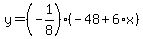 y=%28-1%2F8%29%28-48%2B6%2Ax%29