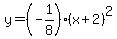 y=%28-1%2F8%29%28x%2B2%29%5E2