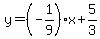 y=%28-1%2F9%29x%2B5%2F3