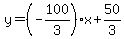 y=%28-100%2F3%29x%2B50%2F3