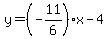 y=%28-11%2F6%29x-4