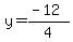 y=%28-12%29%2F4