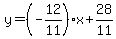 y=%28-12%2F11%29x%2B28%2F11