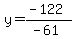 y=%28-122%29%2F%28-61%29
