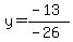 y=%28-13%29%2F%28-26%29