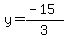y=%28-15%29%2F3