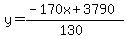 y=%28-170x%2B3790%29%2F%28130%29